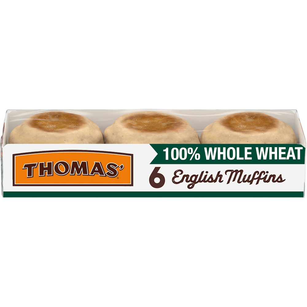 Photo of Thomas' English Muffins 100% Whole Wheat 6 Count