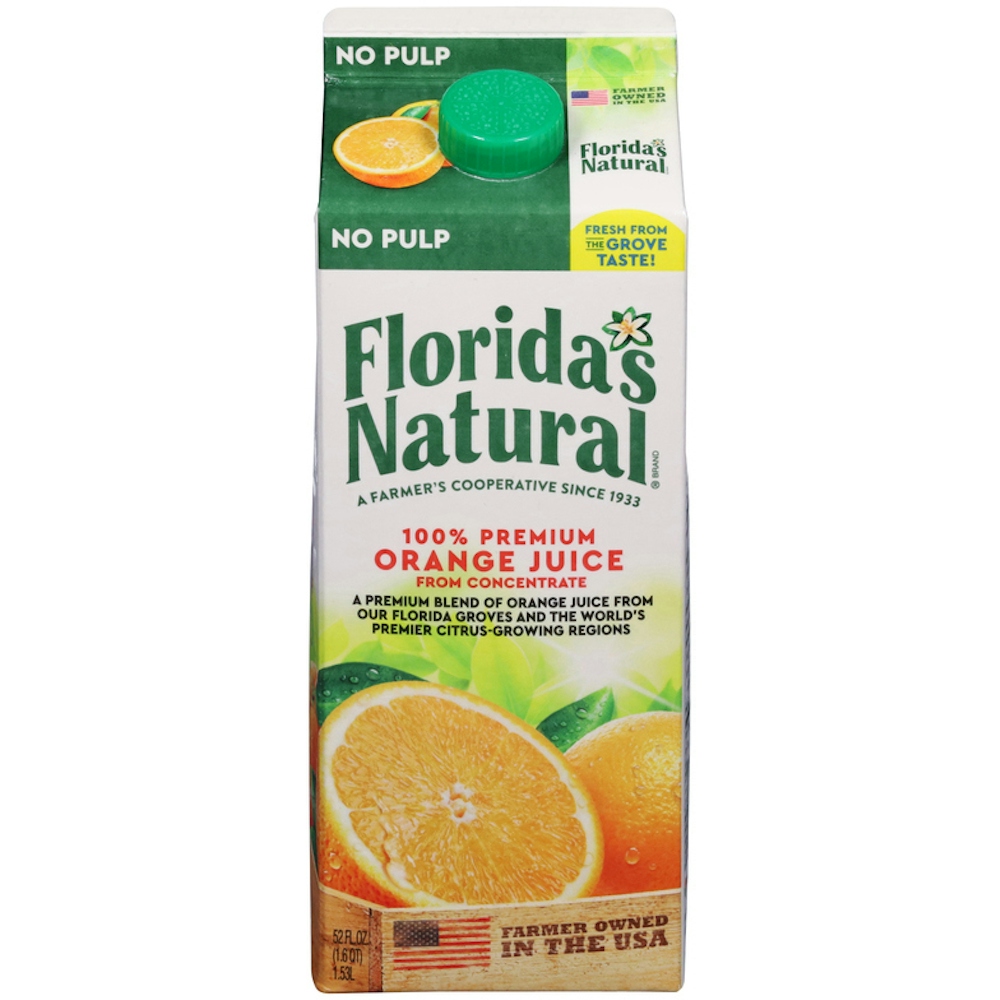 Florida's Natural No Pulp Premium Orange Juice - 52 Fluid Ounce