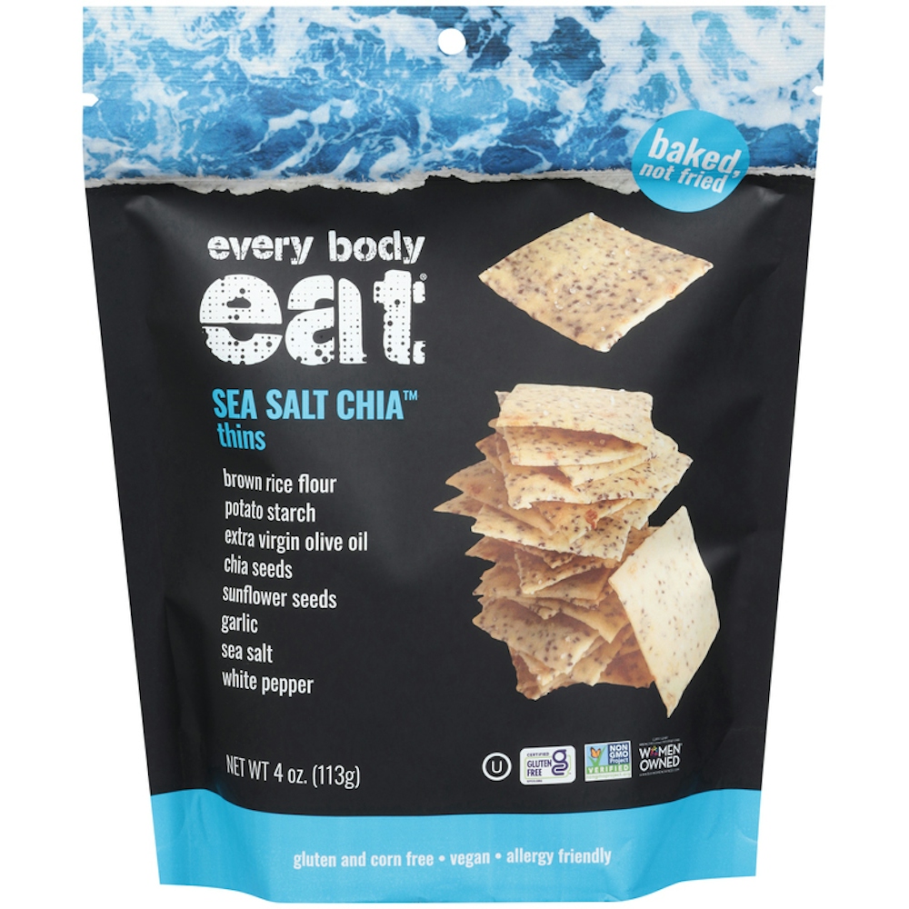 Every Body Eat Thins Sea Salt Chia - Case Of 6 - 4 Oz