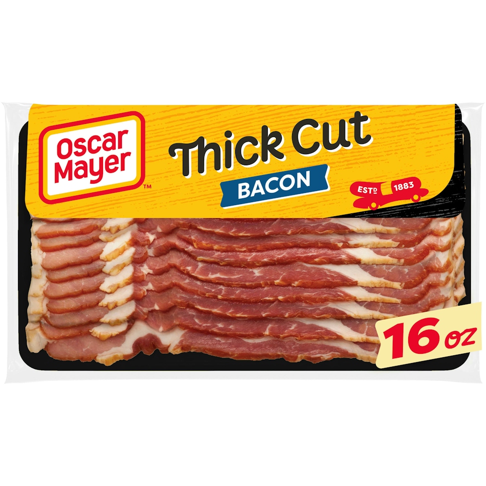 Naturally Hardwood Smoked Thick Cut Bacon, Hardwood Smoked