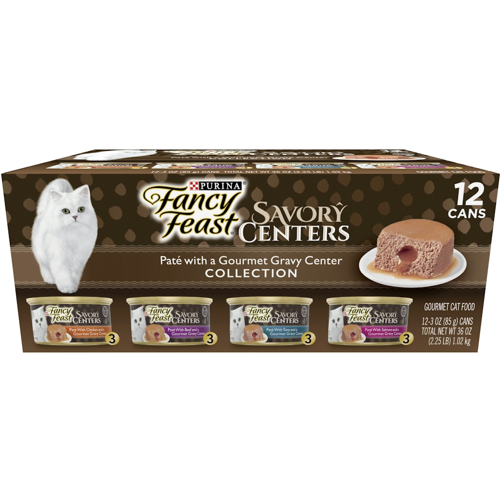 Fancy Feast Savory Centers Wet Cat Food Pate Variety 12pk