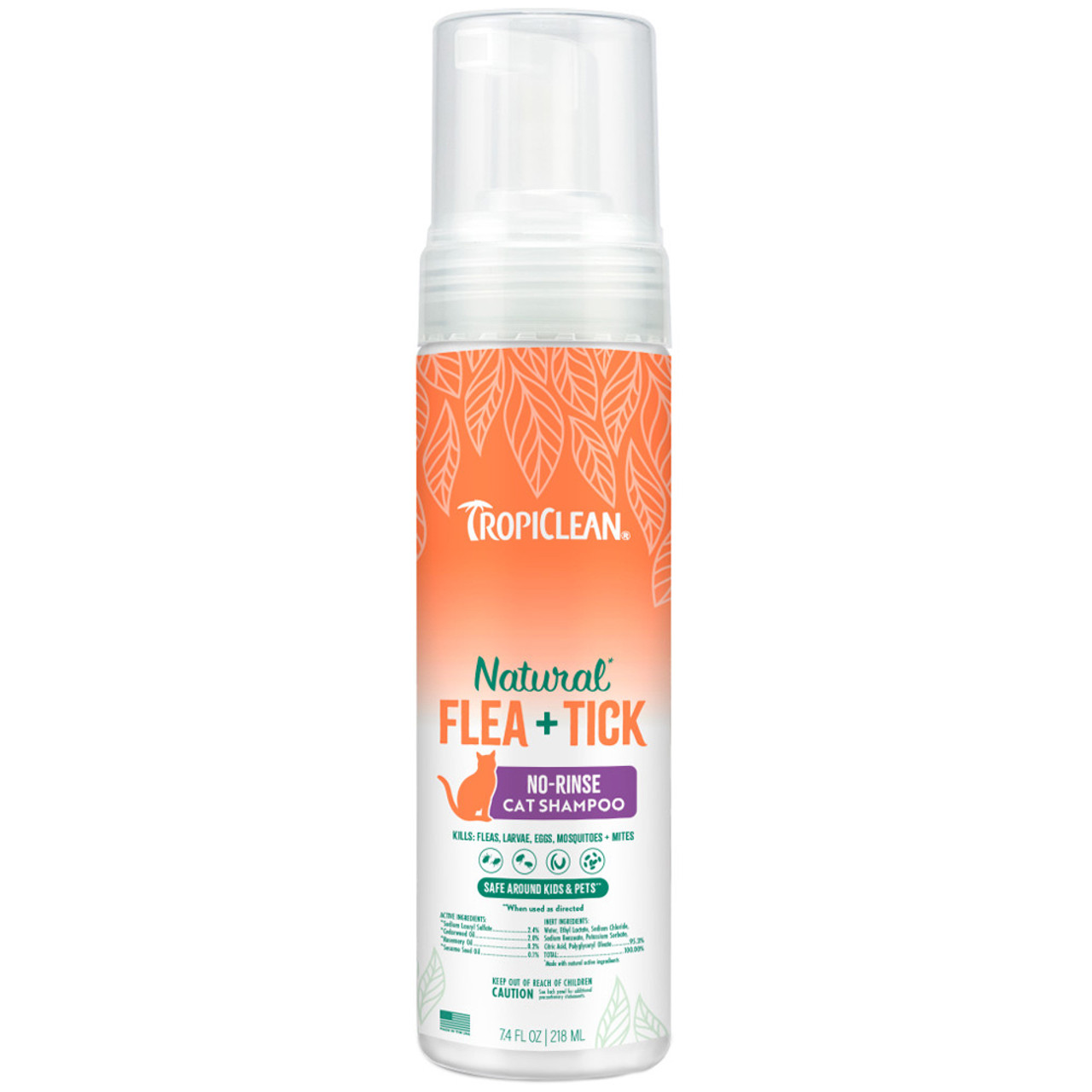 Tropiclean Natural Flea & Tick Waterless Cat Shampoo