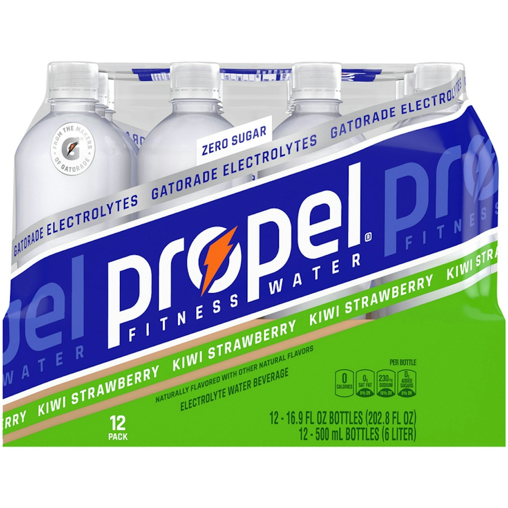 Photo of Propel Electrolyte Water Beverage, Zero Sugar, Kiwi Strawberry, 12 Pack