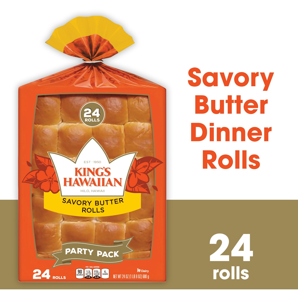 Photo of King's Hawaiian Rolls, Savory Butter, Party Pack