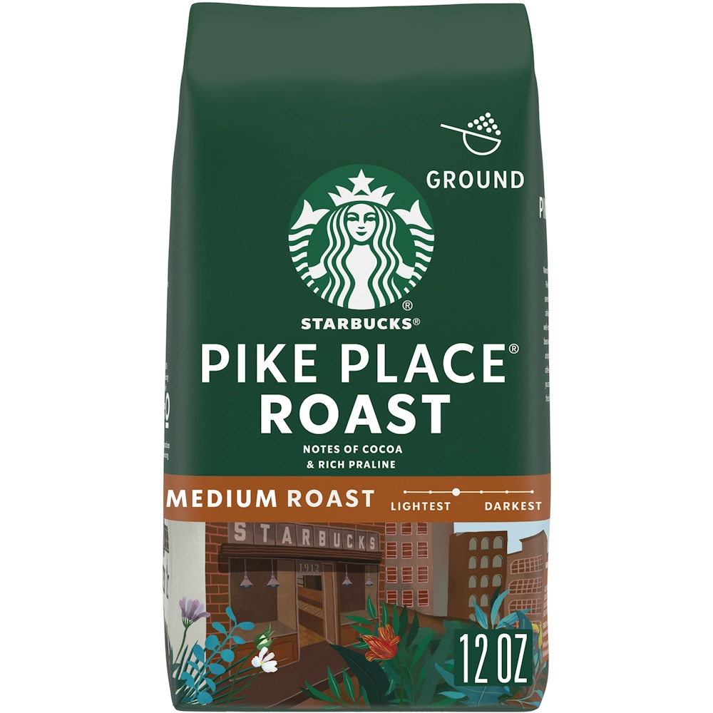 Photo of Starbucks Pike Place Medium Roast Ground Coffee 12 Oz. Bag