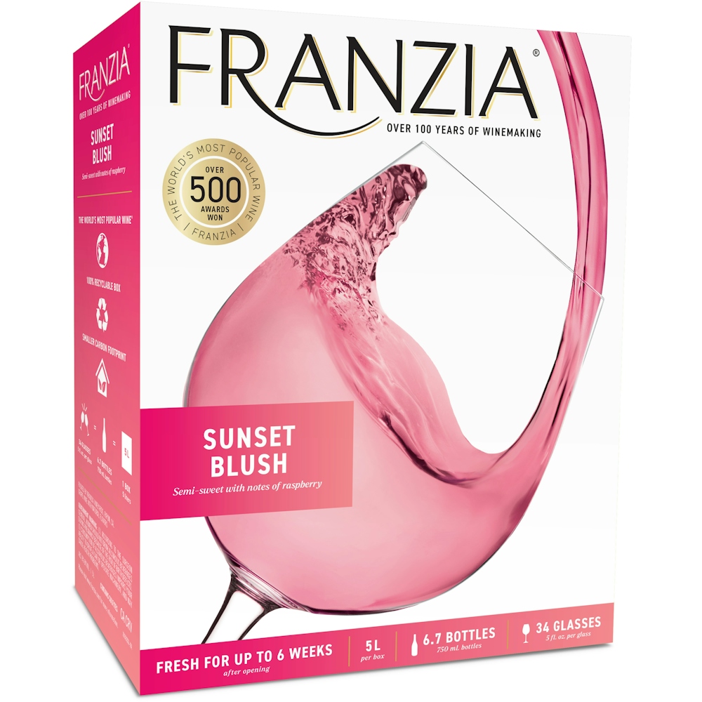 Photo of Franzia Sunset Blush House Favorites Blend Rose Wine Box, 5.0 L - 5 Liter