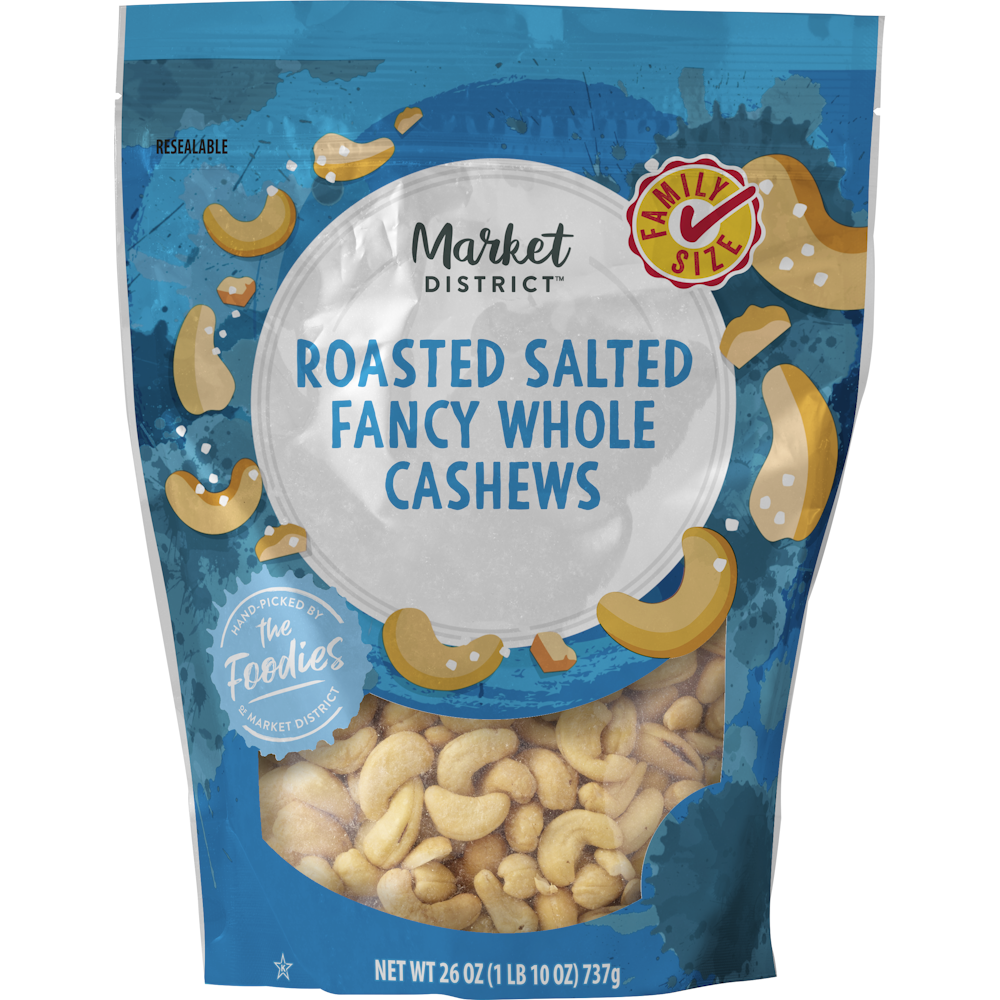 Roasted Salted Fancy Whole Cashews, Roasted Salted