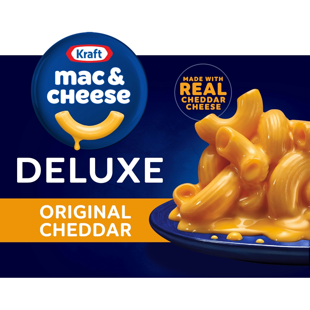 Photo of Kraft Macaroni & Cheese Dinner Deluxe Original Cheddar, 14 Oz Box