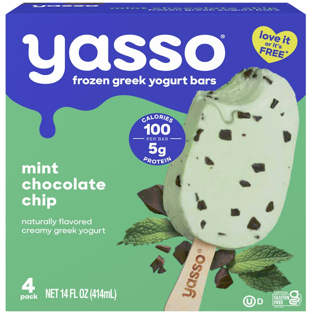 Photo of Yasso Frozen Greek Yogurt - Mint Chocolate Chip Bars - 4ct