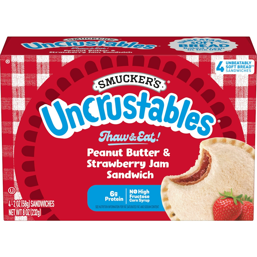 Photo of Smucker's Uncrustables Frozen Peanut Butter & Strawberry Jam Sandwich - 8oz/4ct
