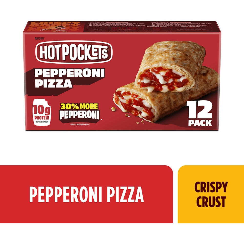 Photo of Hot Pockets Sandwiches, Crispy Crust, Pepperoni Pizza, 12 Pack