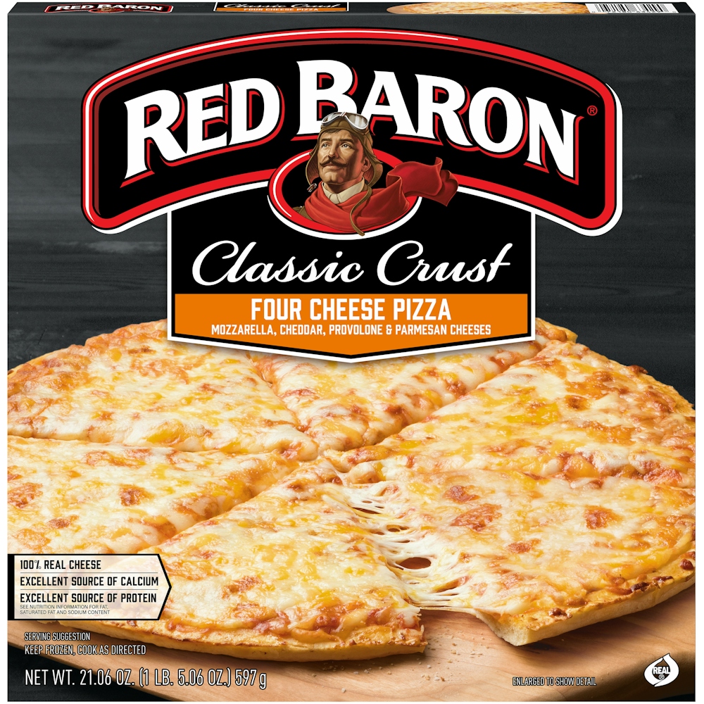 Photo of Red Baron Four Cheese Classic Crust Frozen Pizza - 21.06oz