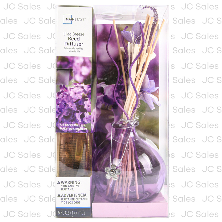 Mainstays Lilac Breeze Reed Diffuser 5.98oz With Botanical Bouquet And ...