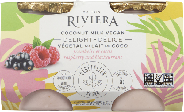 Délice Végétal Au Lait De Coco Framboise Et Cassis