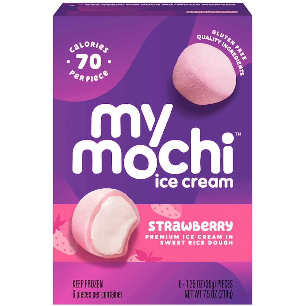 Wild Strawberry Premium Mochi Ice Cream in Sweet Rice Dough, Wild Strawberry