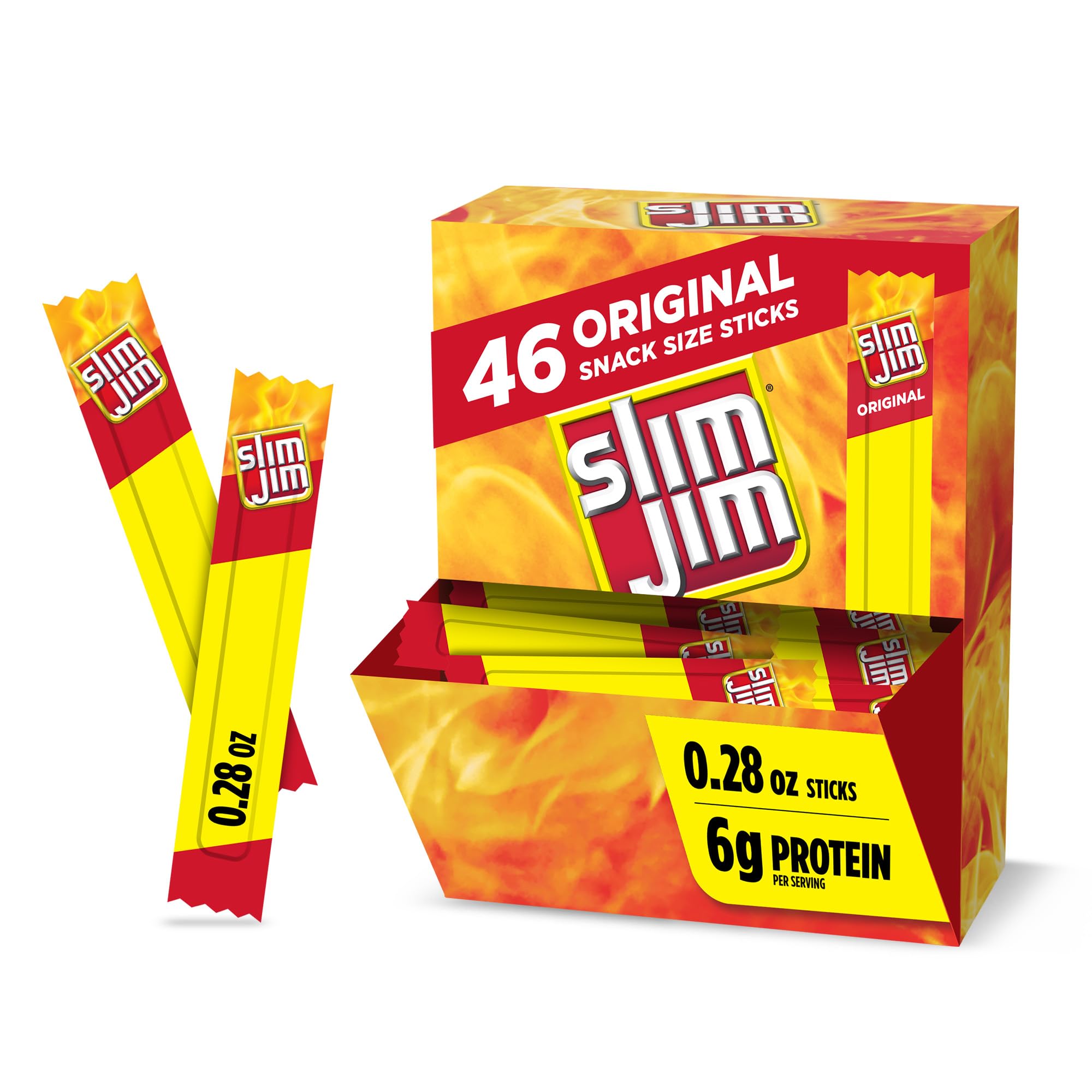 Slim Jim Smoked Stick, Original, Snack Size, Pantry Pack