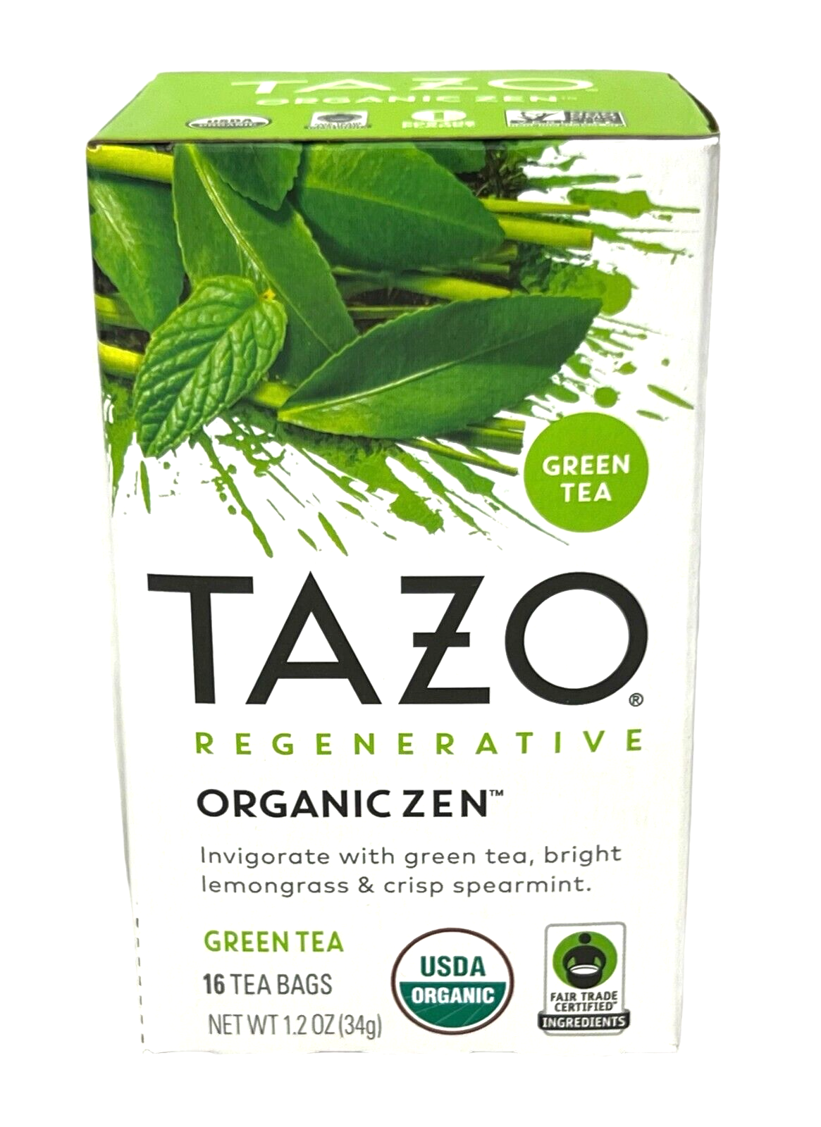 Photo of Tazo Organic Zen Green Tea Bags - 96/Case