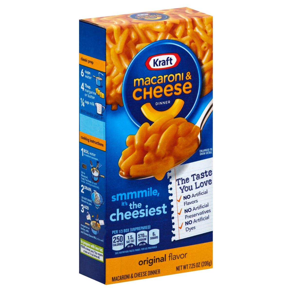 Photo of Kraft Original Flavor Macaroni & Cheese Dinner 7.25 Oz. Box