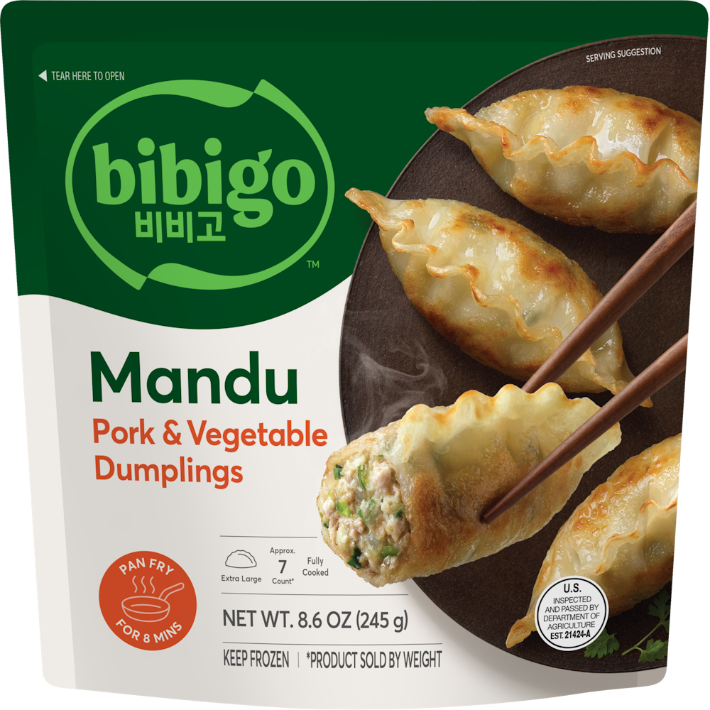Photo of Bibigo Dumplings, Pork & Vegetable, Extra Large 8.6 Oz