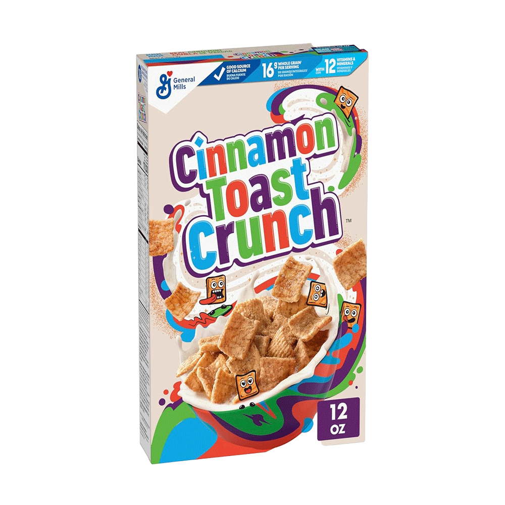Photo of Cinnamon Toast Crunch General Mills Crispy Sweetened Whole Wheat & Rice Cereal - 12 Oz