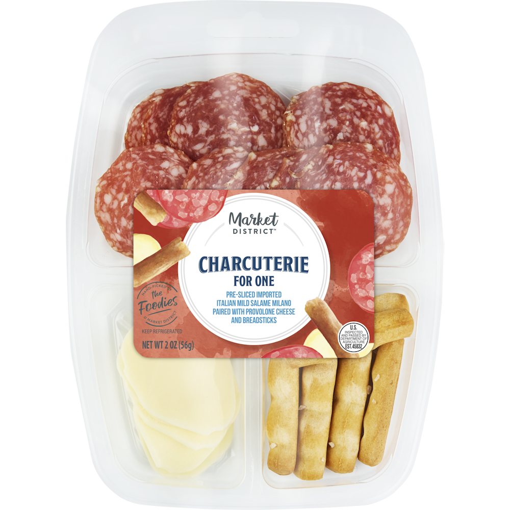 Charcuterie Pre-Sliced Imported Italian Mild Salame Milano Paired with Provolone Cheese and