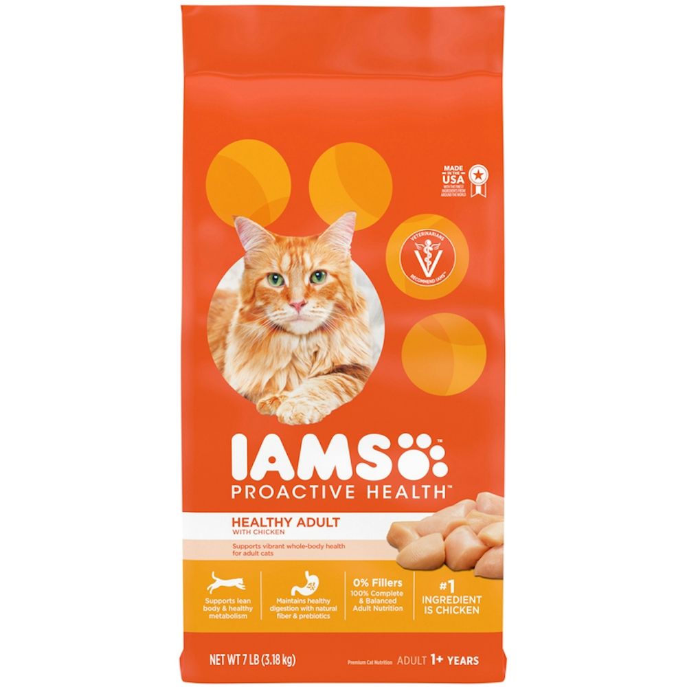 Iams Proactive Health Healthy Adult Dry Cat Food Chicken 7 Lb