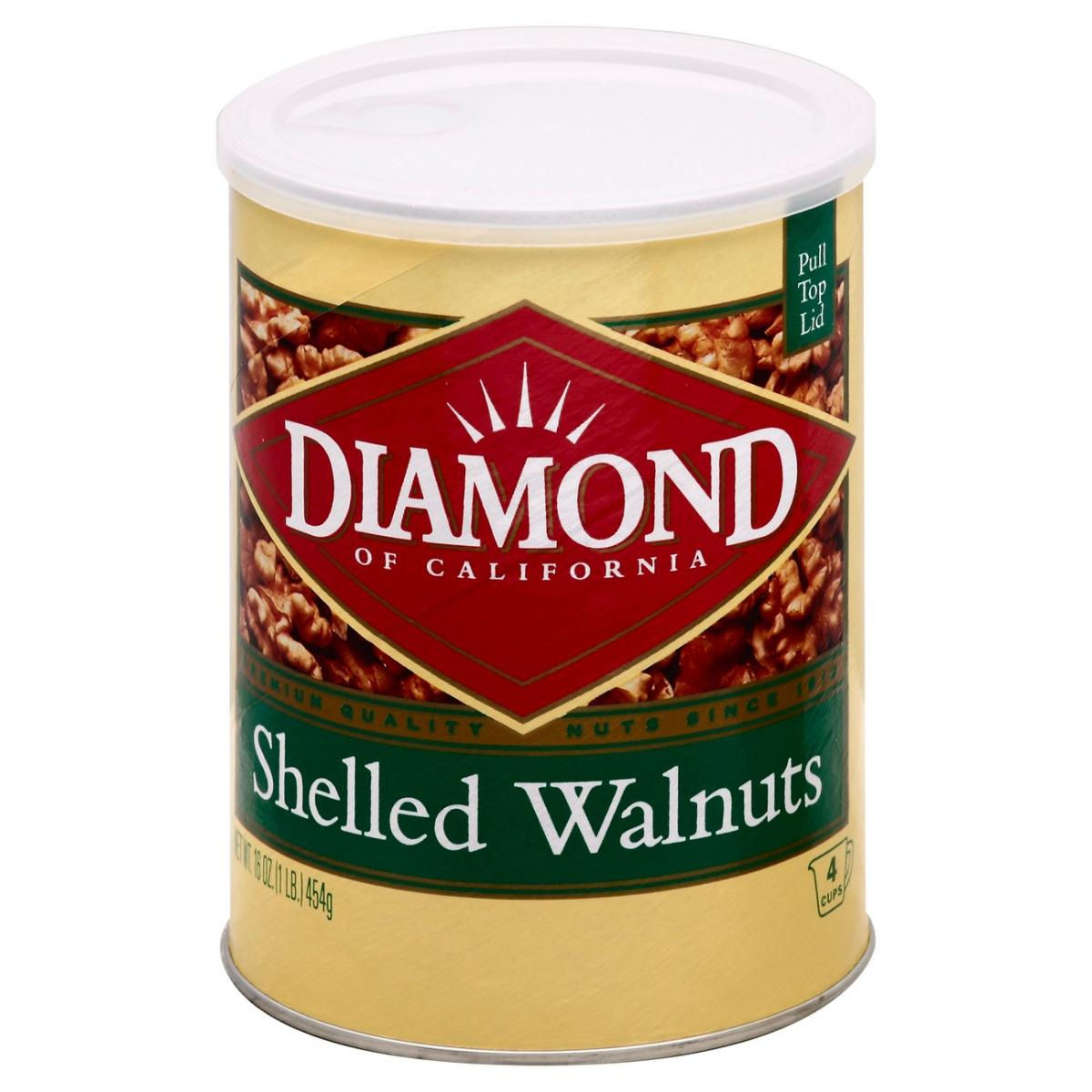 Photo of Diamond Of California Shelled Walnuts 16 Oz. Can