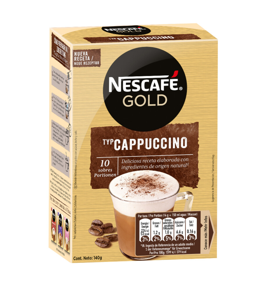 NESCAFE CAPPUCCINO GOLD NATURAL 10 SOBRE