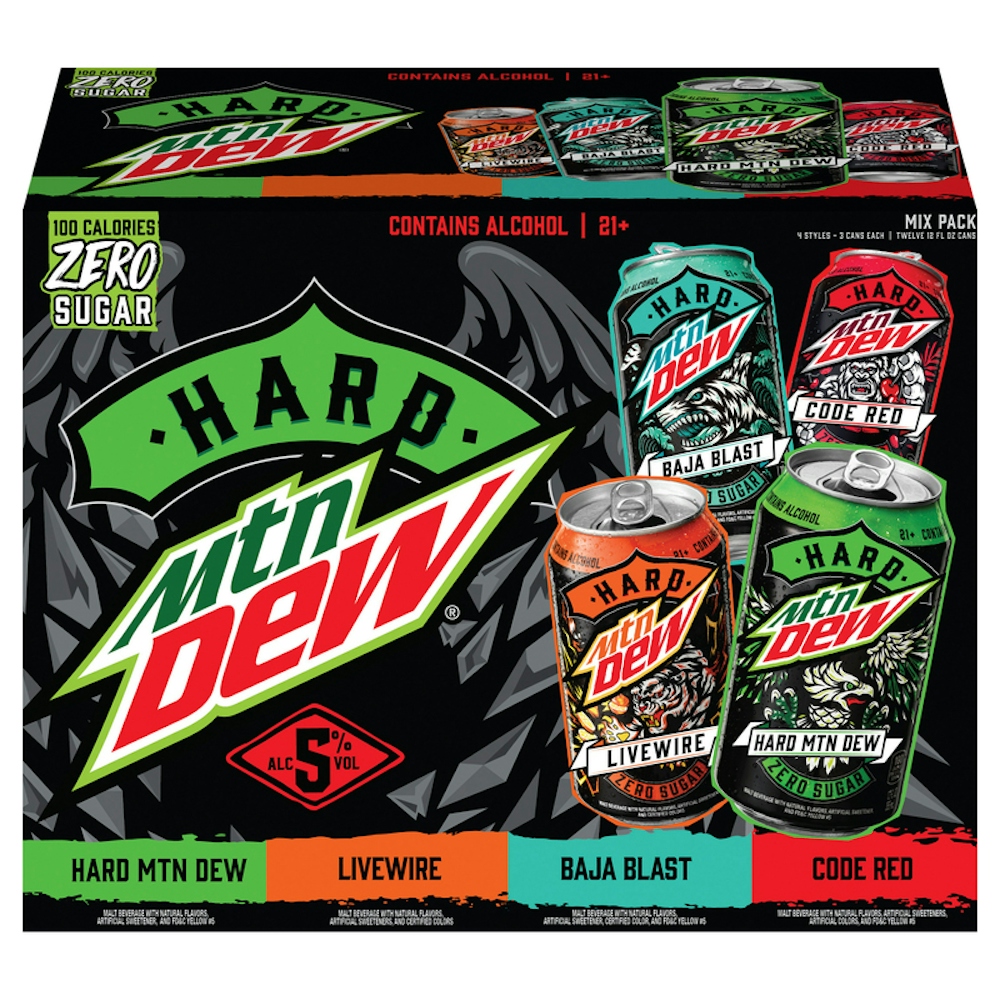 Photo of Mtn Dew Mountain Malt Beverage, Zero Sugar, Hard, Mix Pack