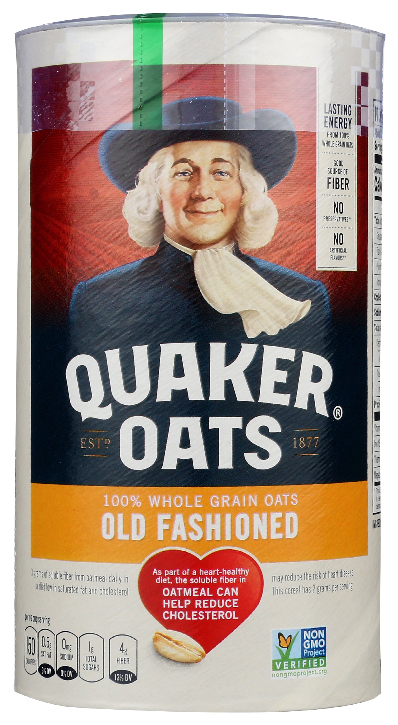Photo of Quaker Oats 100% Whole Grain Rolled Old Fashioned Oats, 18 Ounce
