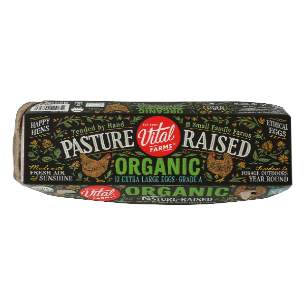 Photo of Vital Farms Eggs, Organic, Pasture Raised, Extra Large