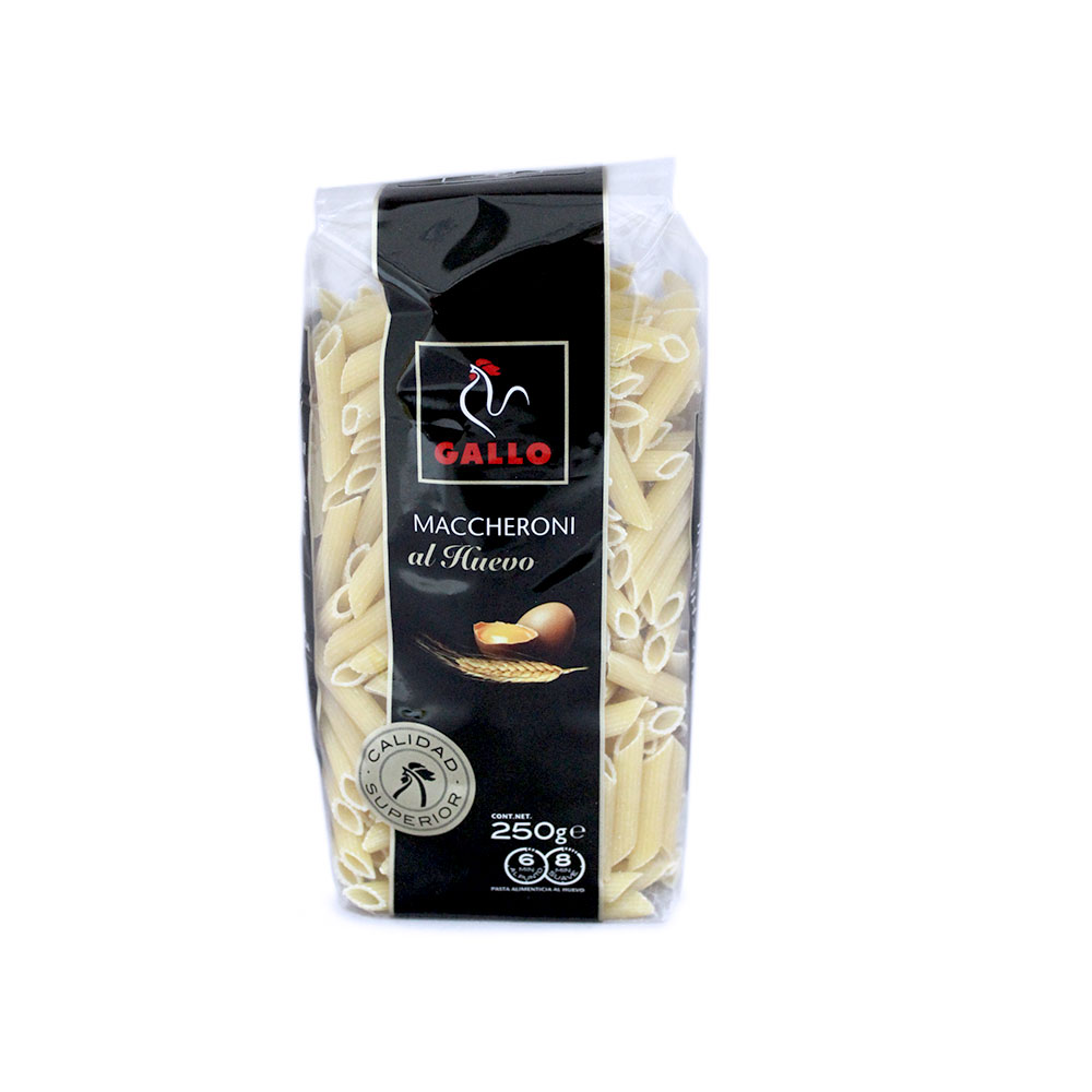 MACCHERONI AL HUEVO GALLO 250 GR (PLUMA)