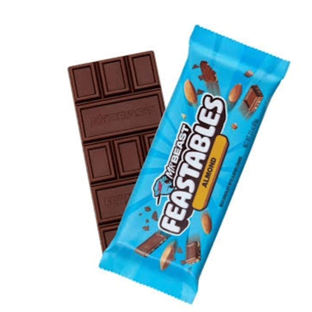 Feastables Mr Beast Almond Chocolate Bar 60 G — UPC 850027880105 — Go-UPC
