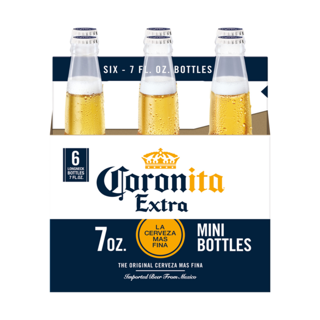 Photo of Corona Extra Coronita Lager Mexican Beer, 6 Pk 7 Fl Oz Mini Bottles, 4.6% ABV