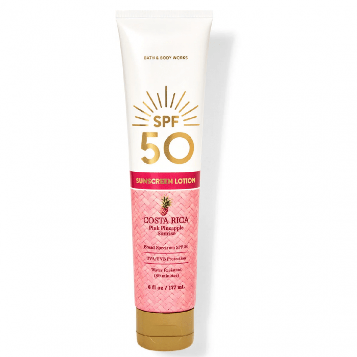 Nivea PiXi Garnier Bath & Body Works SPF 50 Pink Pineapple Sunrise Sunscreen Lotion 177 Ml