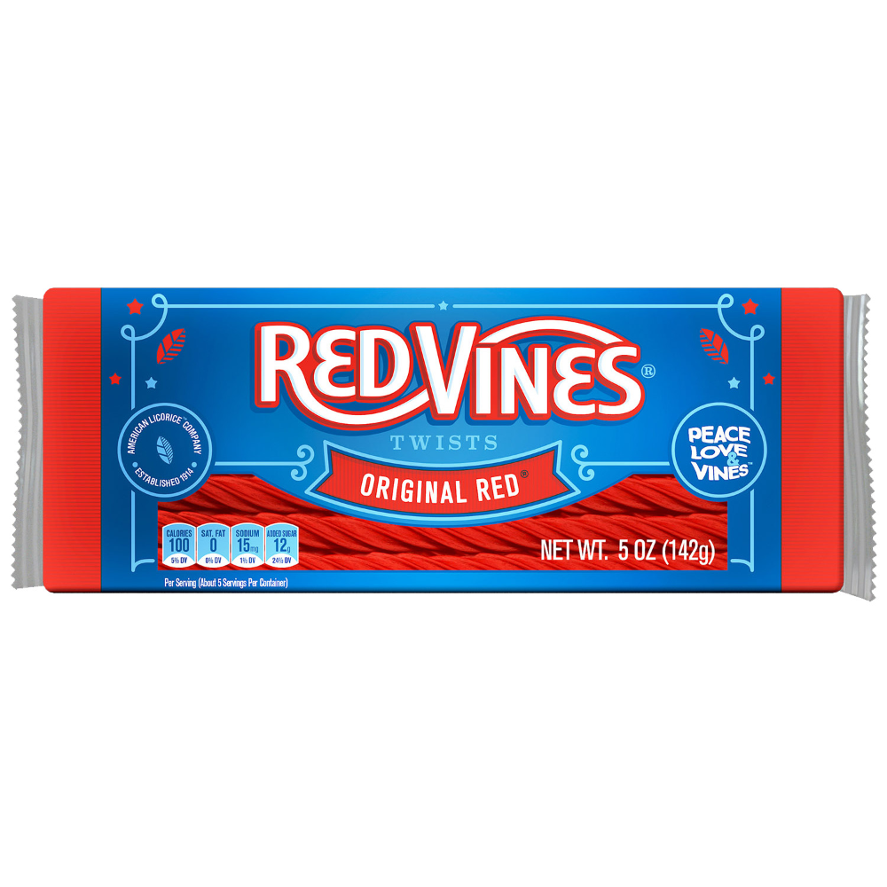 Photo of Red Vines Twists, Original Soft & Chewy Licorice Candy, Movie Tray