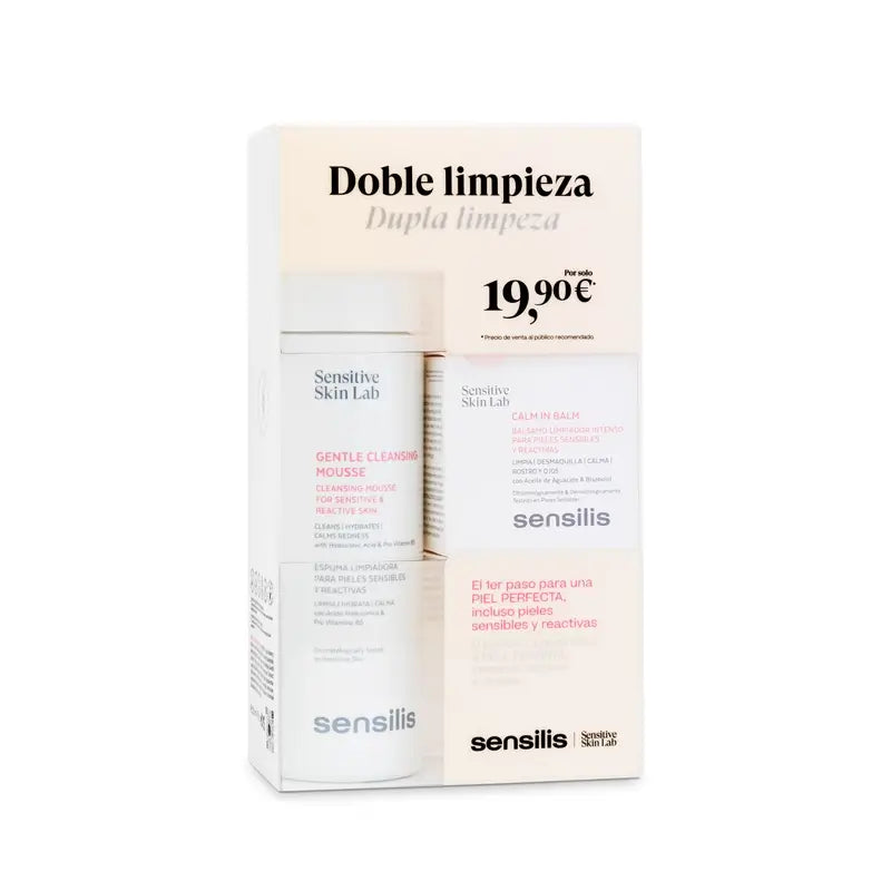 PACK DOBLE NETEJA CALM+GENTLE MOUSSE SENSILIS