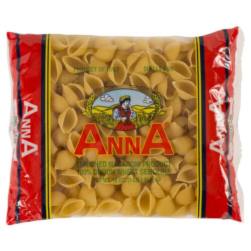 Anna, Shells #50 Pasta, Enriched Macaroni Product