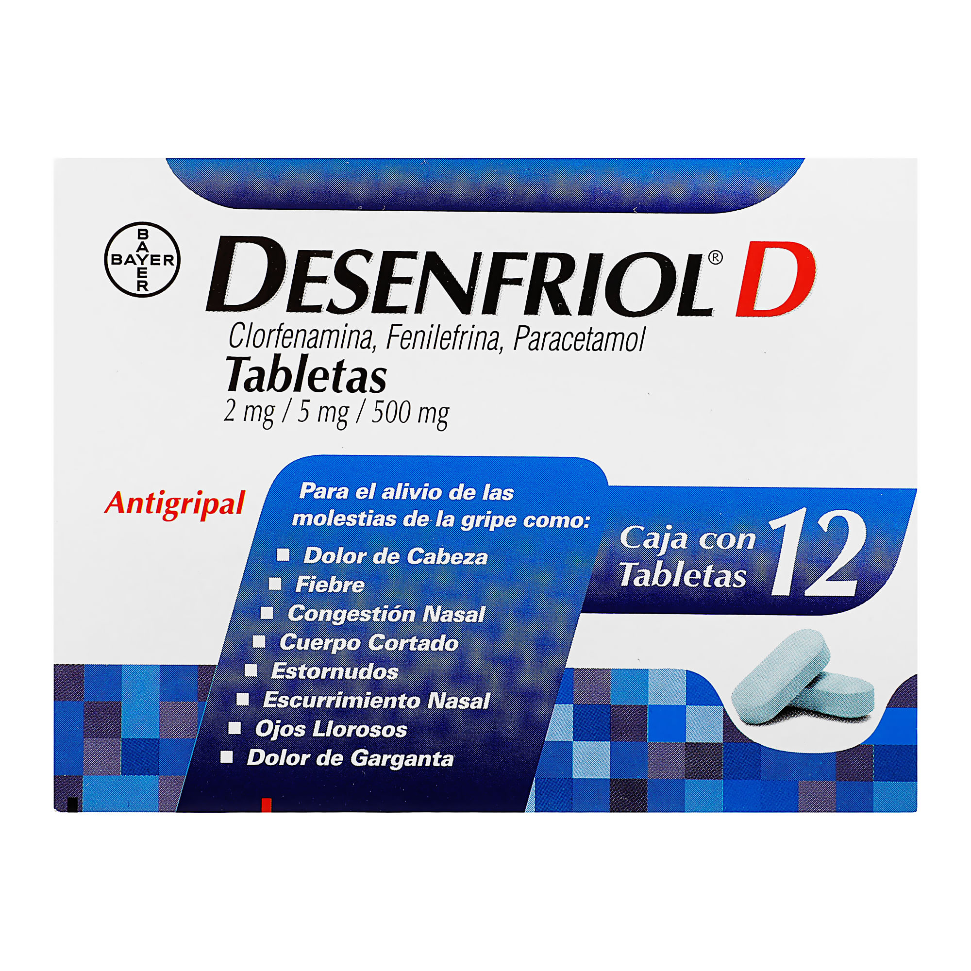 Photo of Desenfriol D Antigripal 500 Mg Con 12 Tabletas