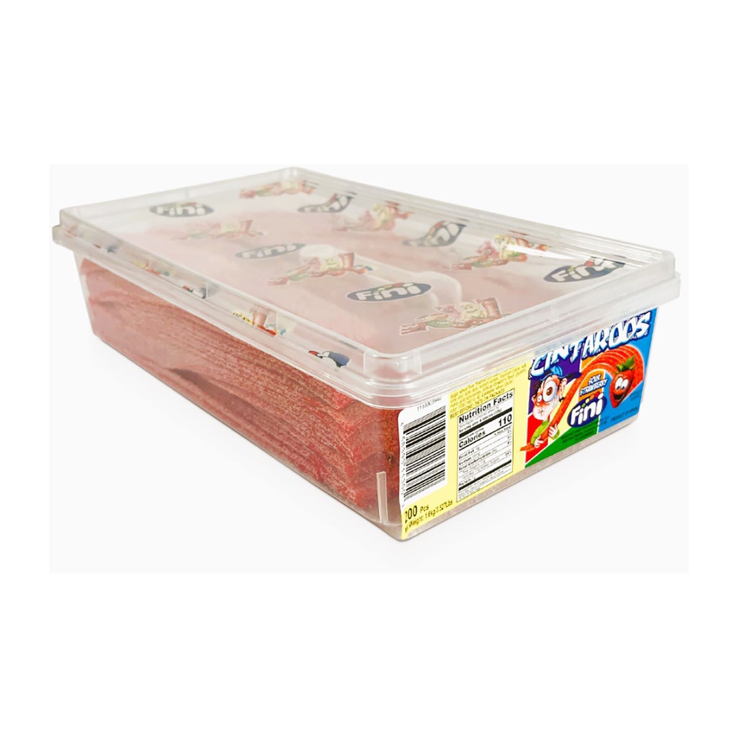 Fini Cintaroos Strawberry Sour Candy Strips 200 Pcs