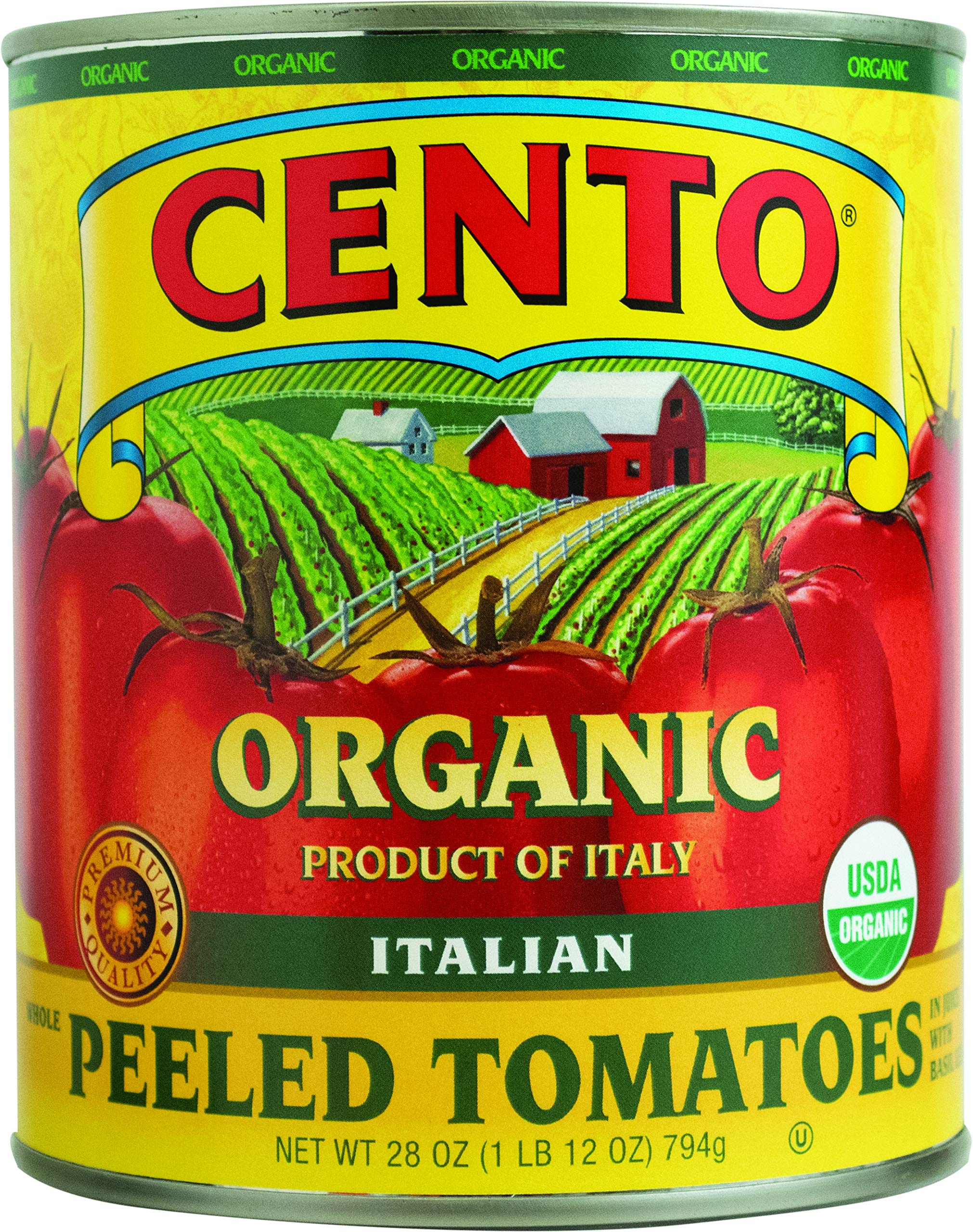 Organic Whole Peeled Tomatoes in Juice with Basil Leaf