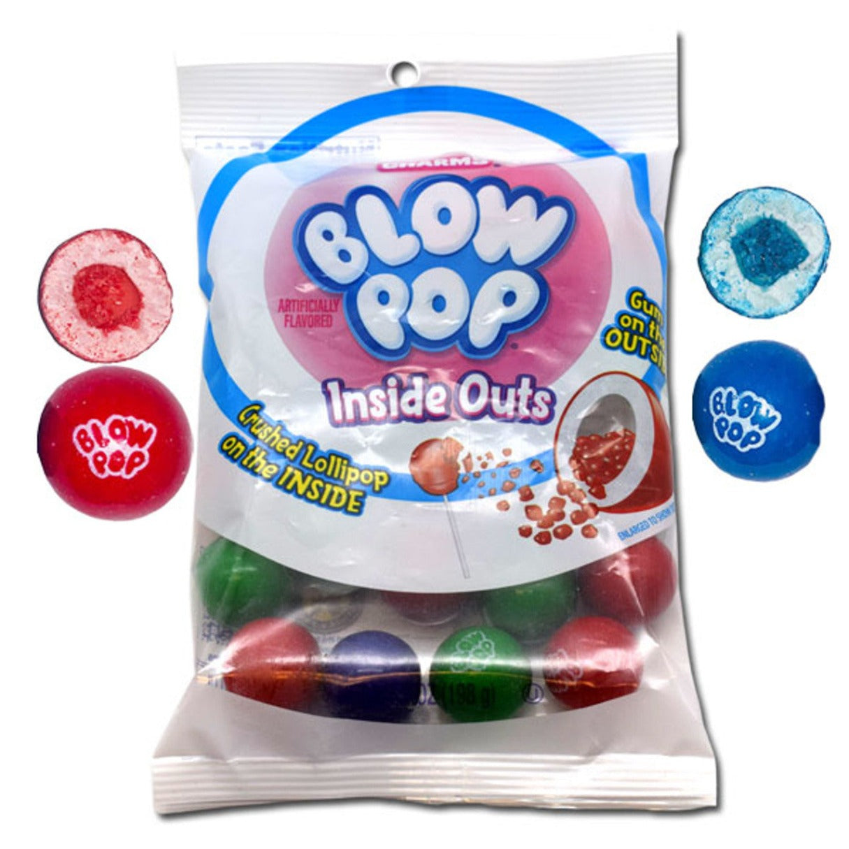 Photo of Charms Blow Pop Gumballs Candy, Inside Outs, 7 Ounce Bag