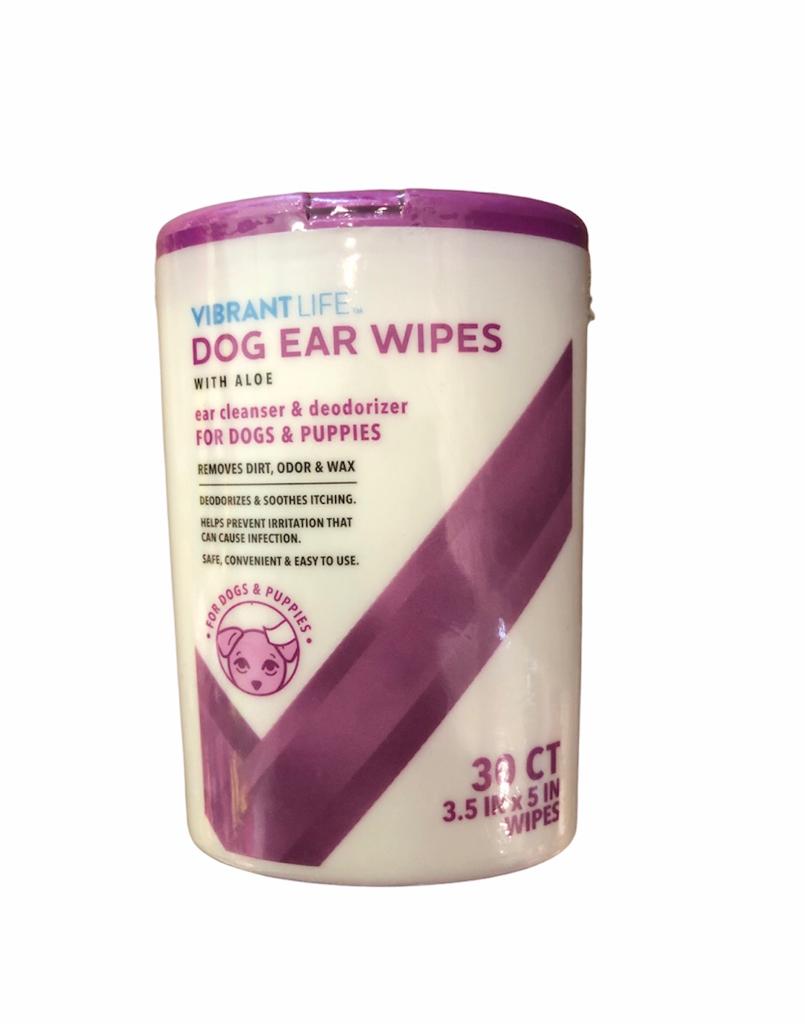 Vibrant Life Dog Ear Wipes With Aloe