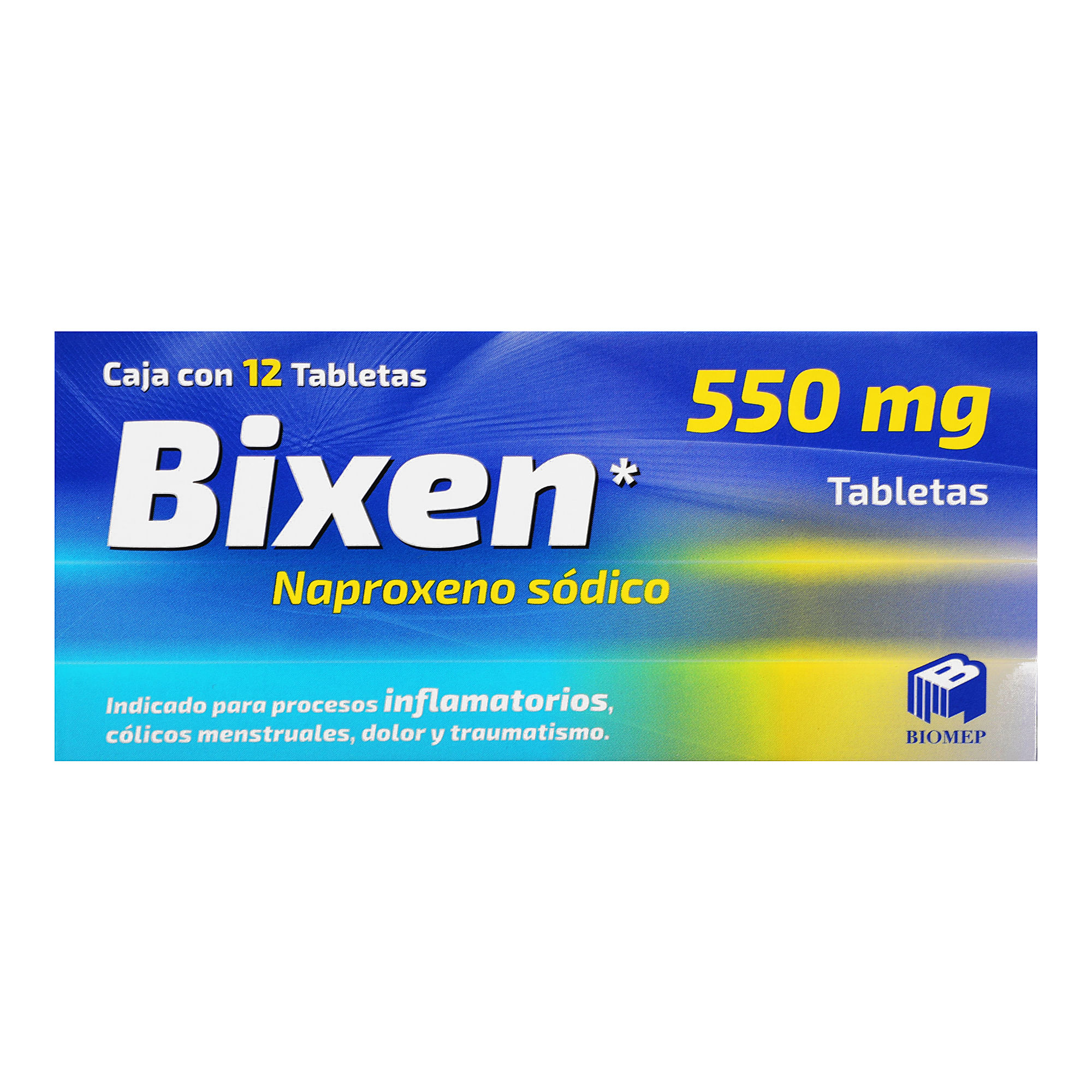 Photo of Biomep S.a. De C.v. Naproxeno Sodico Bixen 550 Mg Con 12 Tabletas