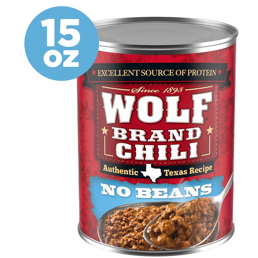Wolf Chili Without Beans 15 Oz
