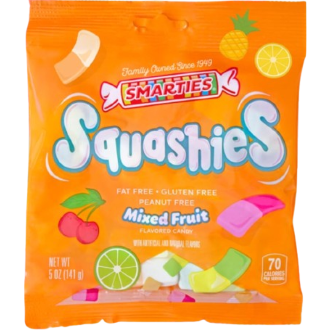 Smarties Candy Squashies Mixed Fruit Peg Bag 12x5oz