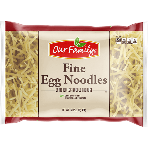 Fine Egg Noodles, Enriched Egg Noodle Product