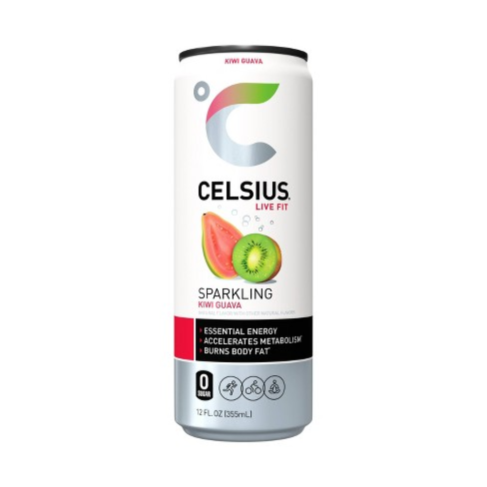 Celsius Live Fit Sparkling Kiwi Guava Energy Drink 12 Fl Oz Can