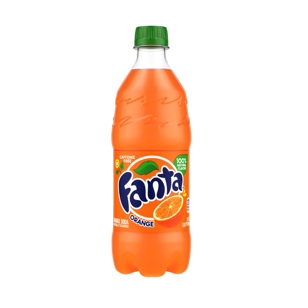 Photo of Fanta Orange Soda Soft Drink, Bottle - 20 Fluid Ounce