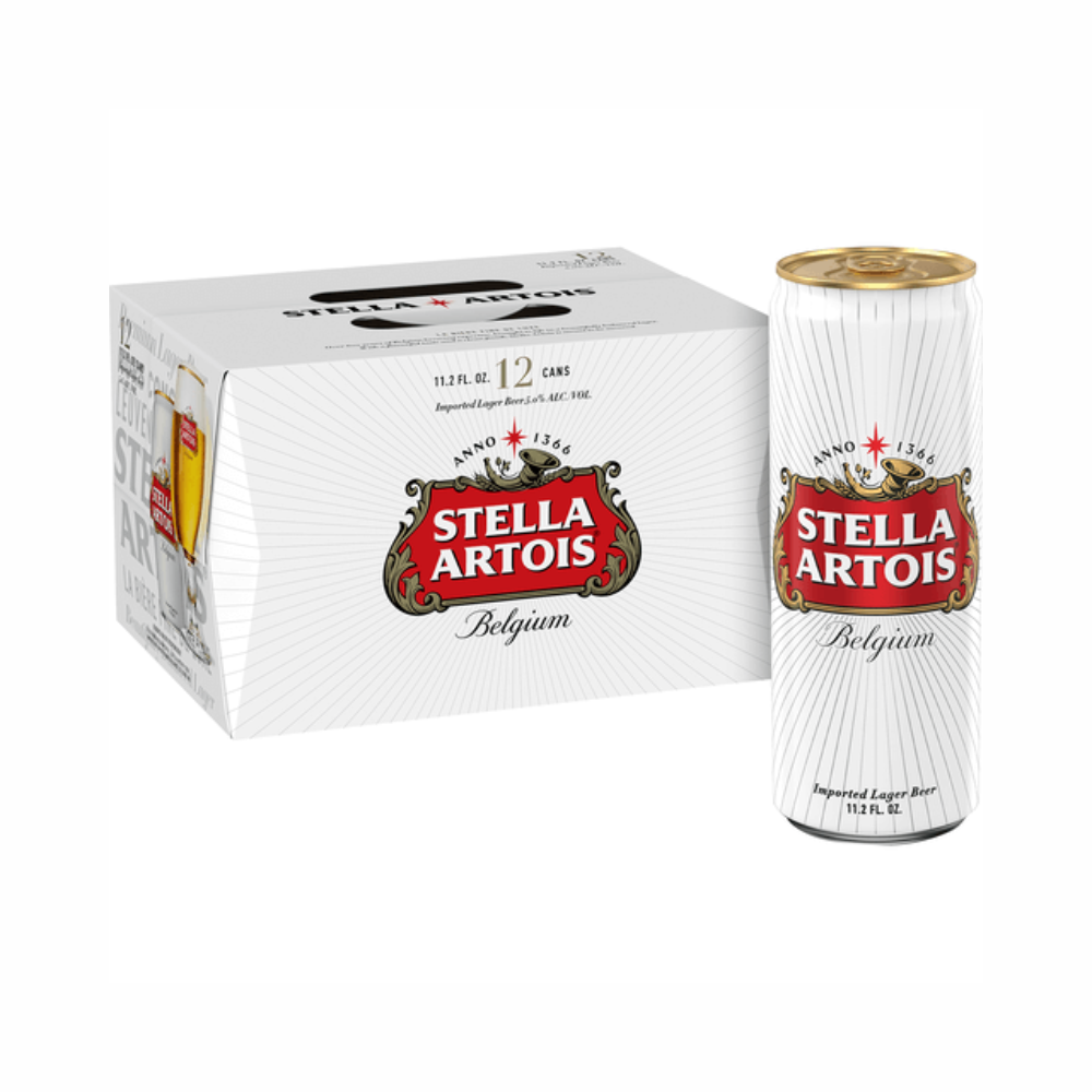 Stella Artois Premium Lager Beer 12oz 12 Pack Bottles — UPC